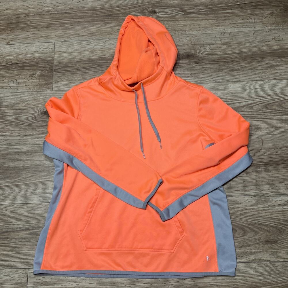 Danskin Now Hoodie Jacket Women's Size XL Orange Long Sleeve (A64)